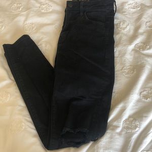 High waisted black skinny jeans